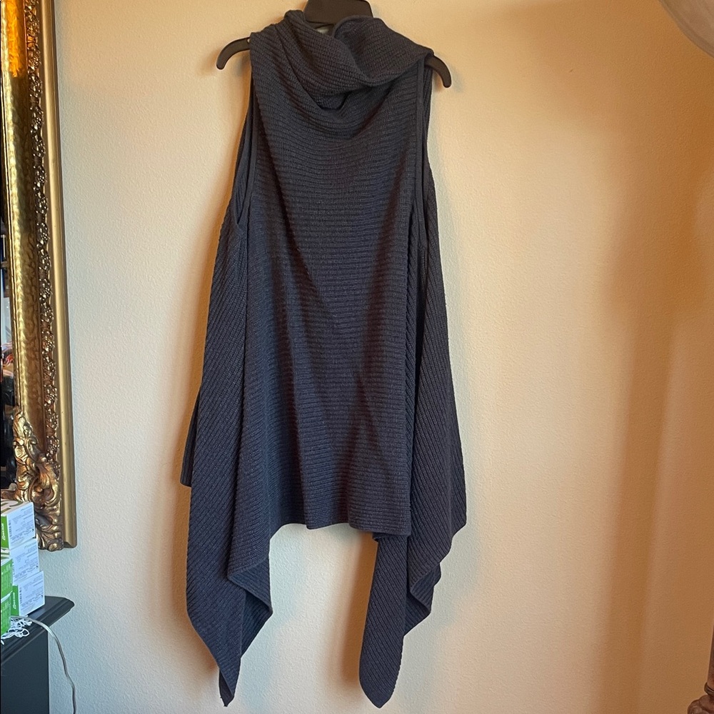 MeRona charcoal Sleeveless Knit Cardigan size xl - Picture 2 of 3